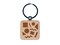 80s 90s Shapes Circle Square Squiggle Geometric Pattern Engraved Wood Square Keychain Tag Charm